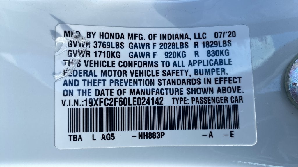 2020 Honda Civic LX