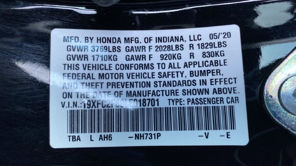 2020 Honda Civic Sport