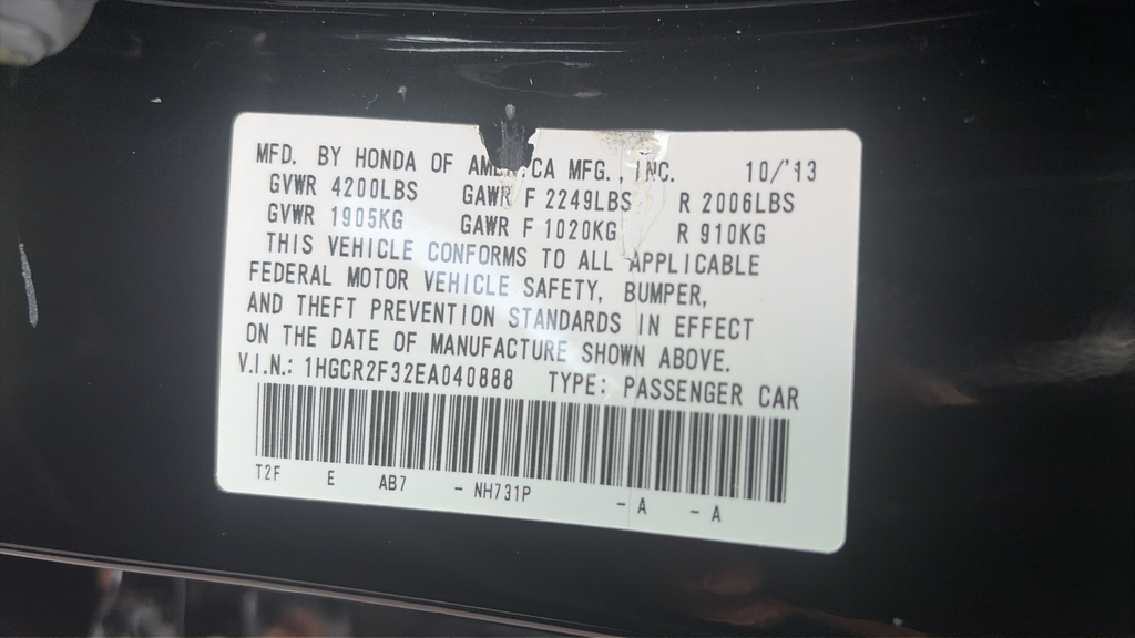 2014 Honda Accord LX