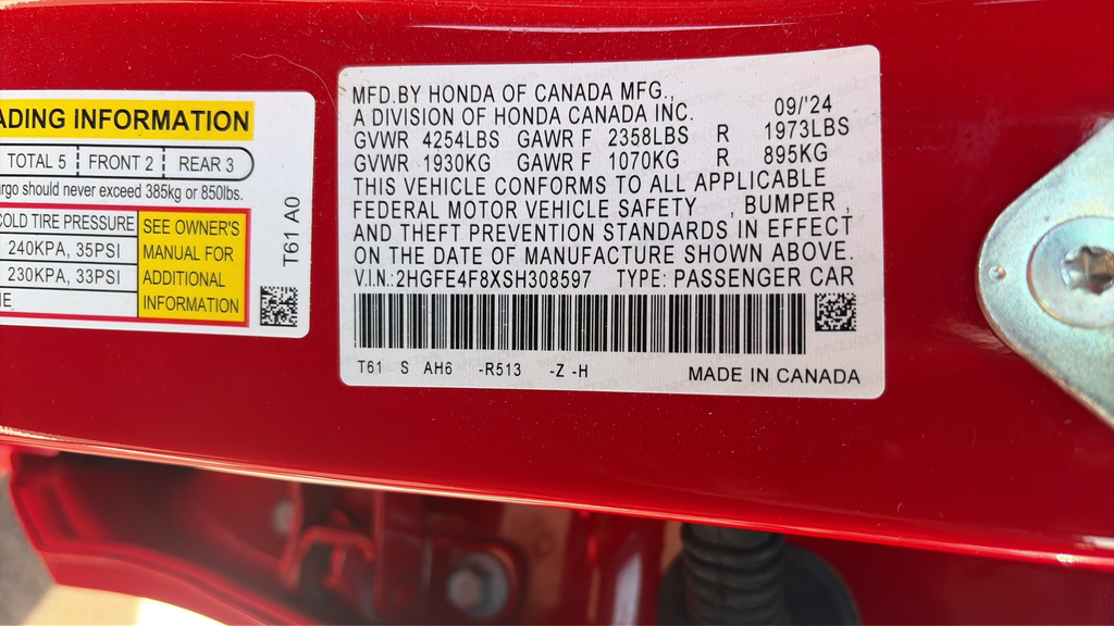 2025 Honda Civic Hybrid Sport