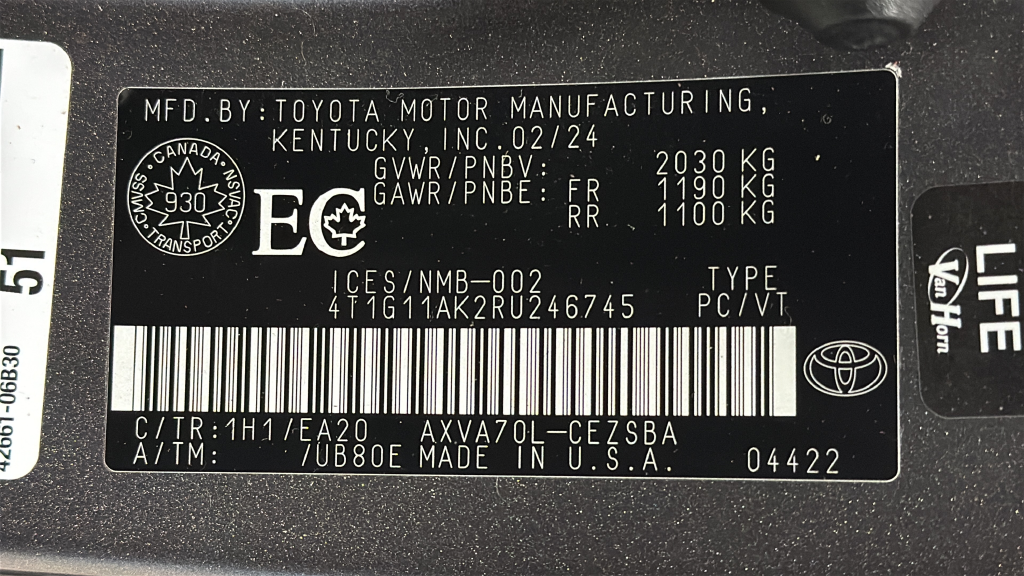 2024 Toyota Camry SE