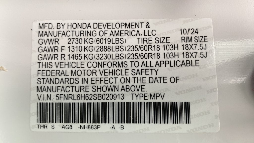 2025 Honda Odyssey EX-L