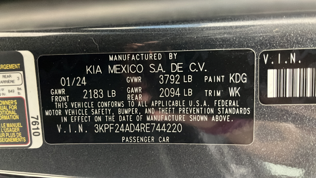 2024 Kia Forte LXS