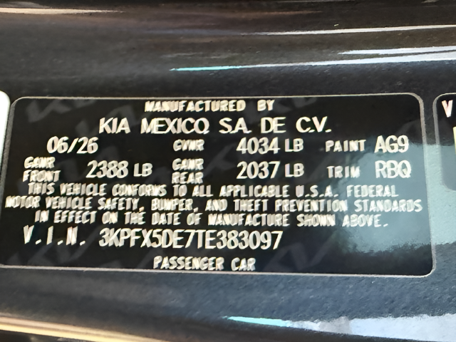 2026 Kia K4 EX