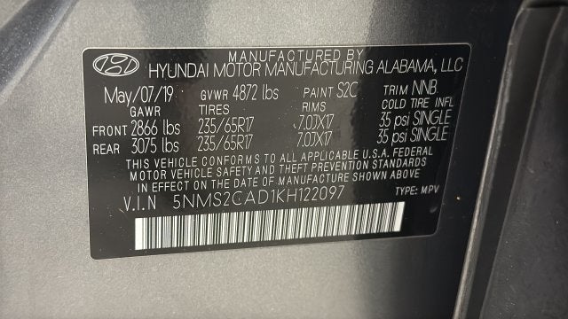 2019 Hyundai Santa Fe SE