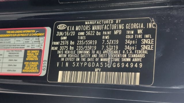 2020 Kia Sorento S